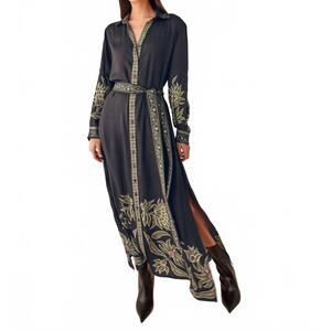 NEW OMIKA women's emma maxi dress in alexia onyx